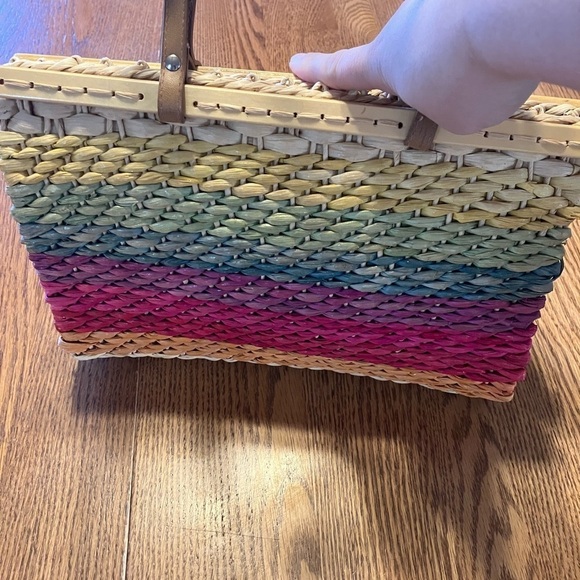 Cappelli strawworld colorful‎ tropical handbag with shoulder strap. 12x10x5 - Picture 7 of 7